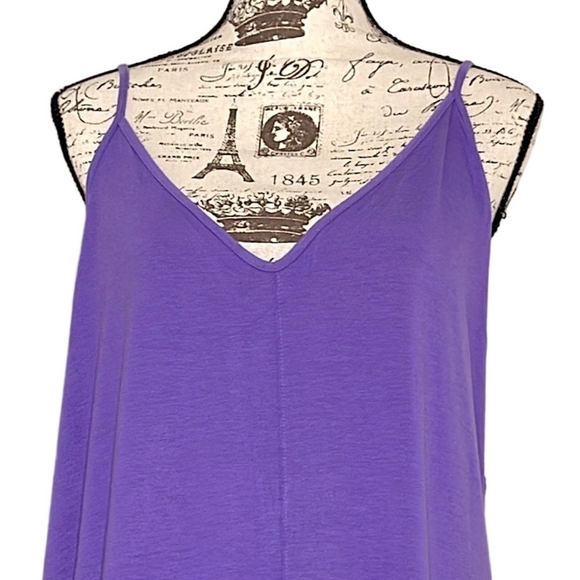 Abound Lavender Soft Knit Spaghetti Strap Maxi Dress Plus Size 3X Lounge Chic - Picture 3 of 8